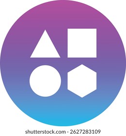 Geometrical Shapes vector icon. Can be used for printing, mobile and web applications.