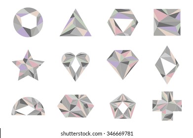Geometrical shapes. Vector. Isolated