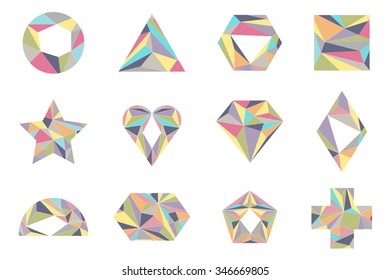 Geometrical shapes. Vector. Isolated