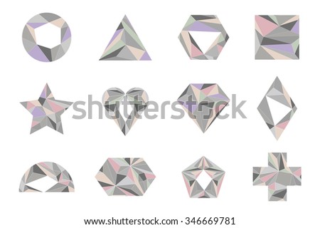 Geometrical shapes. Vector. Isolated
