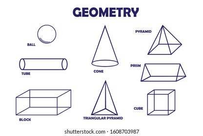 3d Shapes On Chalkboard Kid Learning Stock Illustration 1721095765