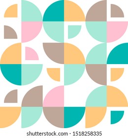 Geometrical simple vintage retro vector pattern. Swiss modernism retro geometric pattern.