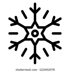 Geometrical snowflake icon design 