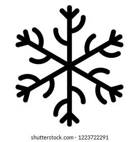 Geometrical snowflake icon design 