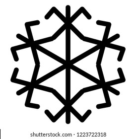 Geometrical snowflake icon design 