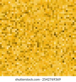 Fondo de mosaico cuadrado geométrico con patrón de píxeles en tonos amarillos
