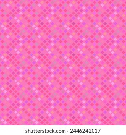 Geometrical square pattern background - abstract pink vector graphic from diagonal squares