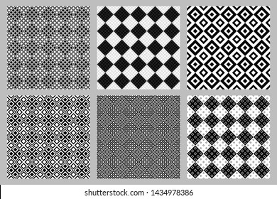 Geometrical square pattern background collection - abstract vector graphic from squares