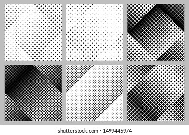 Geometrical square pattern background collection - abstract vector graphic designs from squares