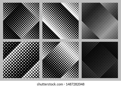 Geometrical square pattern background design collection - abstract vector graphic from squares