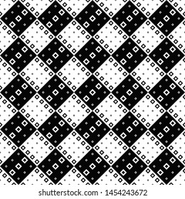 Geometrical square pattern background - monochrome abstract vector illustration from diagonal squares