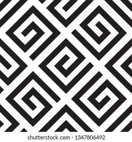 Geometrical square pattern. Seamless vector pattern. Black and white colors