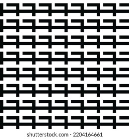 Geometrical square pattern. Seamless vector pattern Black and white vector lines formed in a zigzag shape.