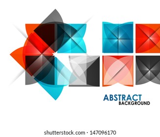 Geometrical squares modern template