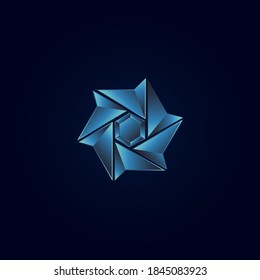 Geometrical Star Circulation Abstract technology Logo