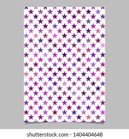 Geometrical star pattern background brochure template - vector graphic design