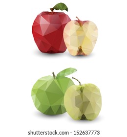 geometrical stylized apples 