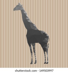 geometrical stylized giraffe