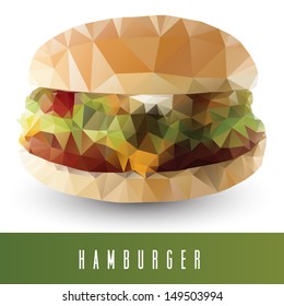 geometrical stylized hamburger