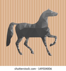 geometrical stylized horse