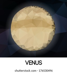 geometrical stylized planet