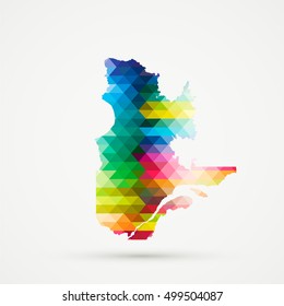 Geometrical stylized Quebec map