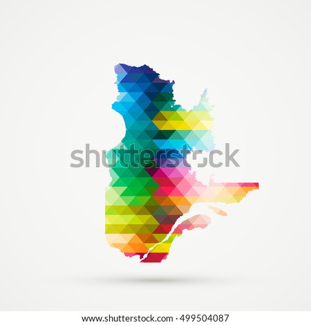Geometrical stylized Quebec map