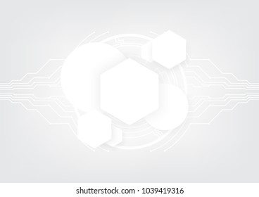 Geometrical technology abstract background with innovation concept, Vector illustration, Space for custom to put a message.
