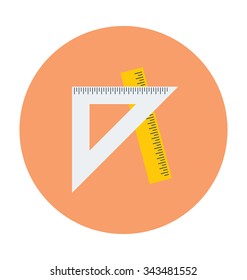 Geometrical Tools Colored Vector Icon 