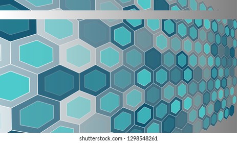 Geometrical trendy artistic hexagon pattern