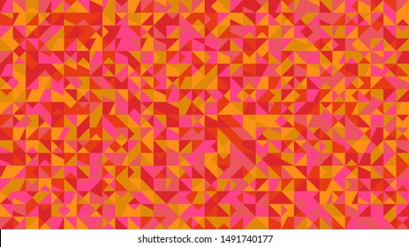 Geometrical triangle mosaic pattern background - abstract colorful vector graphic design from random triangles