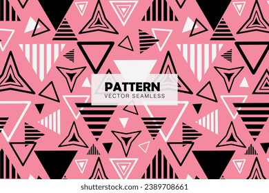 Geometrical triangle shapes abstract seamless repeat pattern