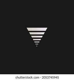 Geometrical V letter abstract geometry symbol vector elements template, clean minimal geometric logo