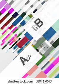Geometrical vector abstract background with infographics