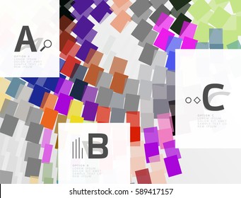 Geometrical vector abstract background with infographics