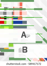 Geometrical vector abstract background with infographics
