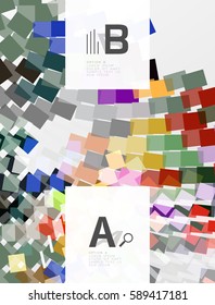 Geometrischer, abstrakter Vektorhintergrund mit Infografiken