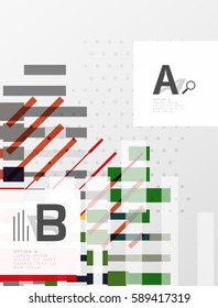Fondo abstracto vectorial geométrico con infografía