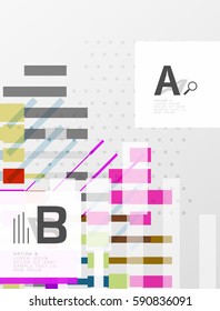 Geometrical vector abstract background with infographics