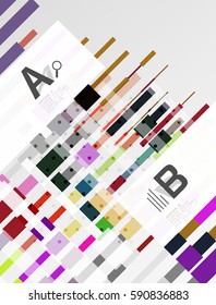Geometrical vector abstract background with infographics