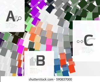 Geometrical vector abstract background with infographics