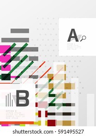 Fondo abstracto vectorial geométrico con infografía