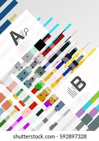 Geometrical vector abstract background with infographics