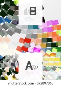 Geometrical vector abstract background with infographics