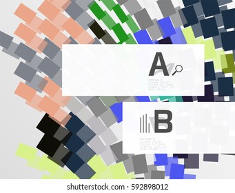 Fondo abstracto vectorial geométrico con infografía
