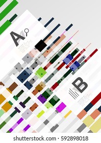 Geometrical vector abstract background with infographics