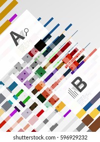 Fondo abstracto vectorial geométrico con infografía