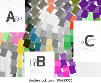 Fondo abstracto vectorial geométrico con infografía