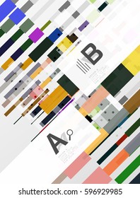 Geometrical vector abstract background with infographics