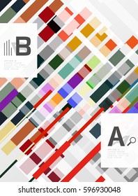 Geometrical vector abstract background with infographics